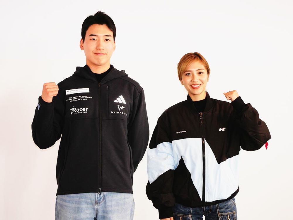 リ・ジョンウ選手（左）とアンバサダーを務める織戸選手