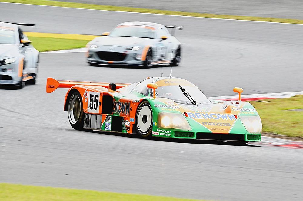 「ファンフェスタ」では毎年、９１年のルマン優勝車「７８７Ｂ」を走らせている（昨年の様子）