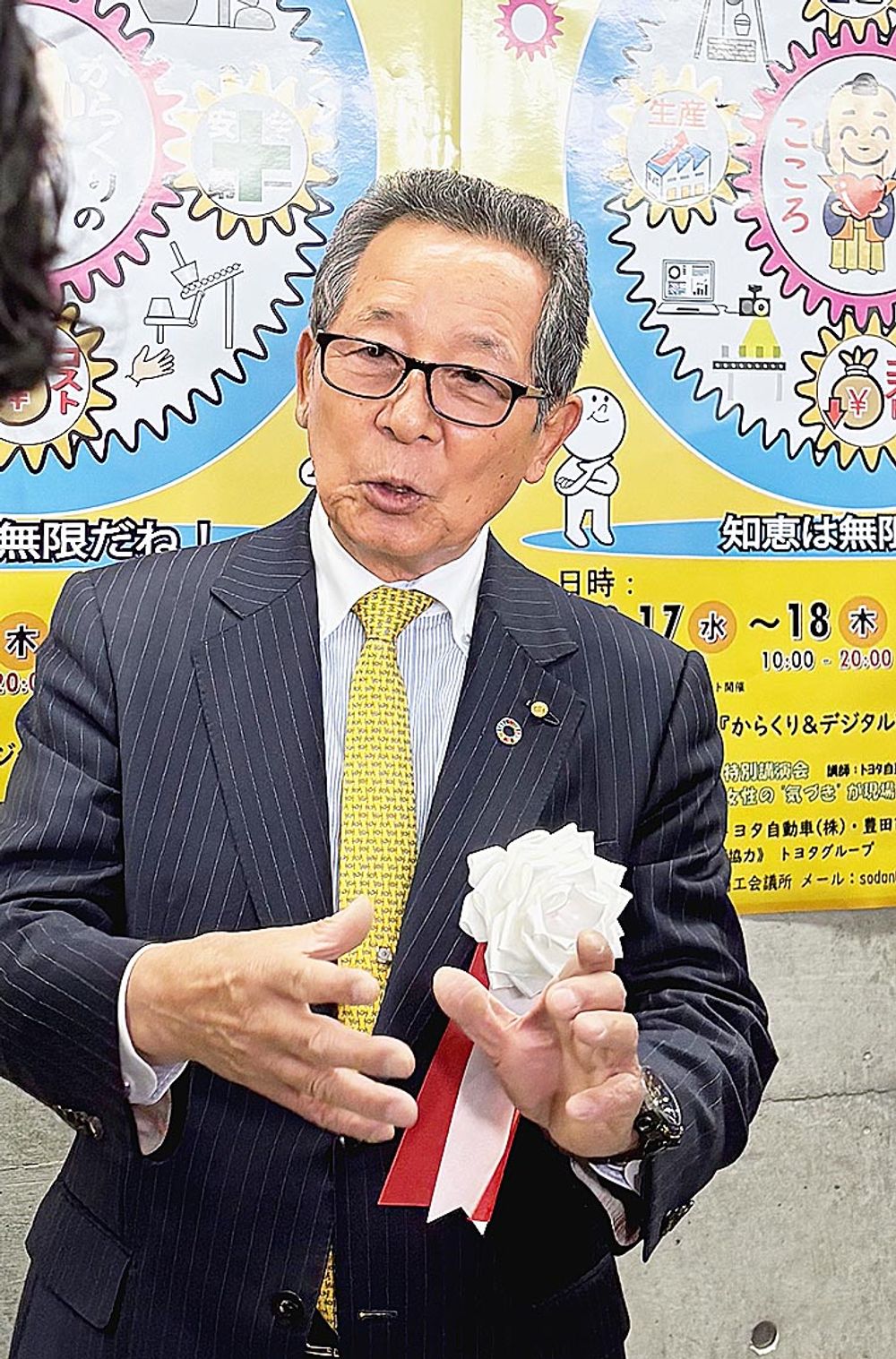 「カイゼン活動を職場の活性化につなげてほしい」と語る河合ＥＦ