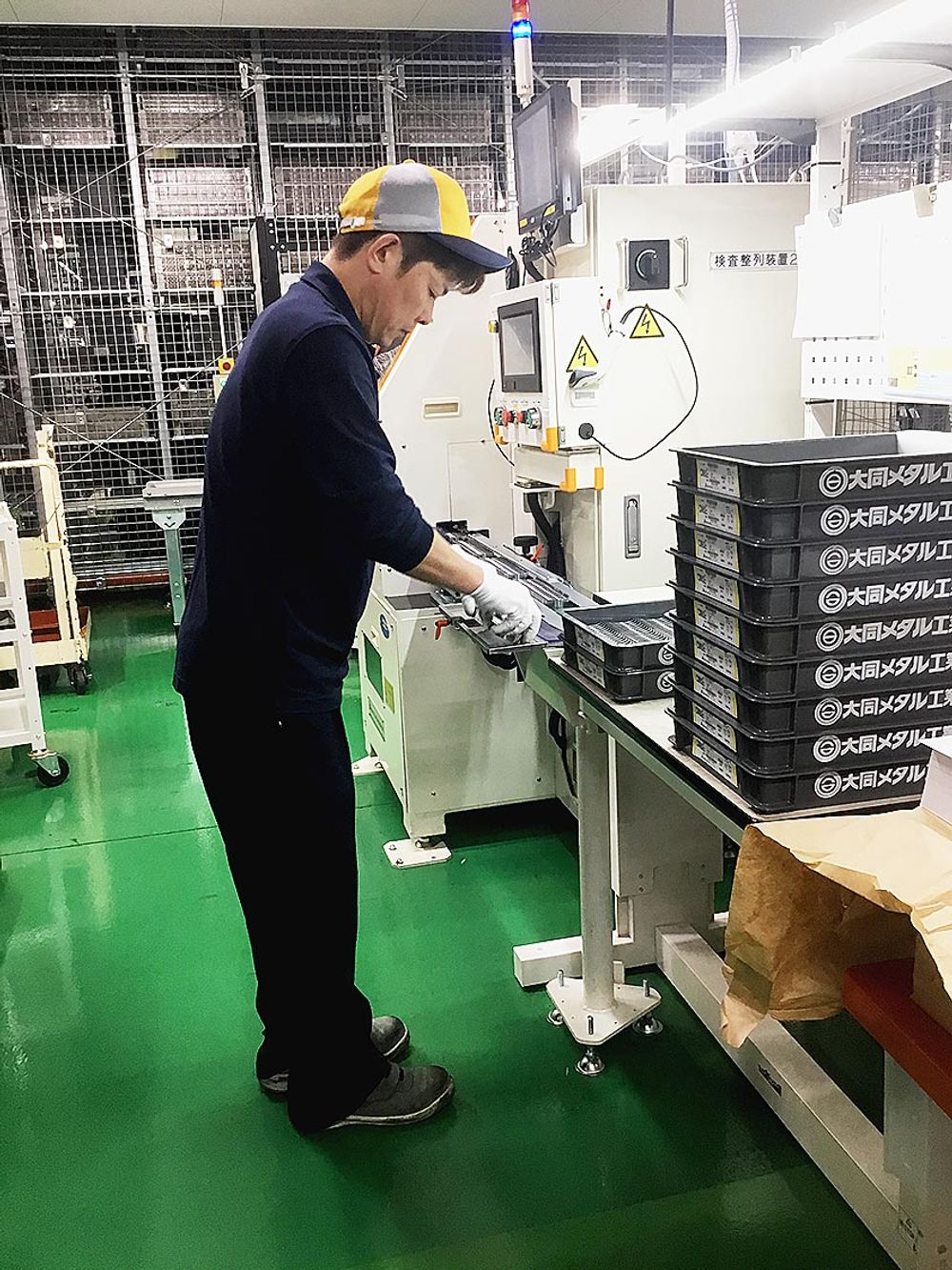軸受けの検査工程