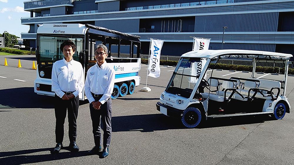 ブリヂストンイノベーションパークでエアフリータイヤ発表・試乗会を実施した