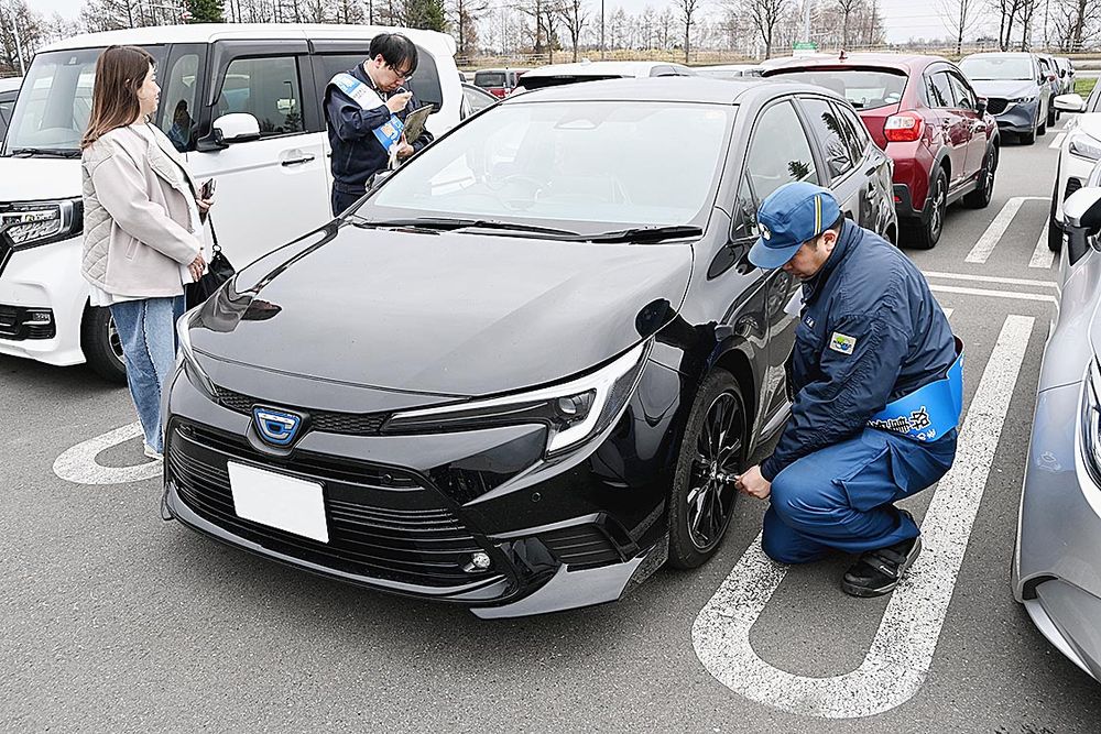 道の駅おとふけでの街頭点検