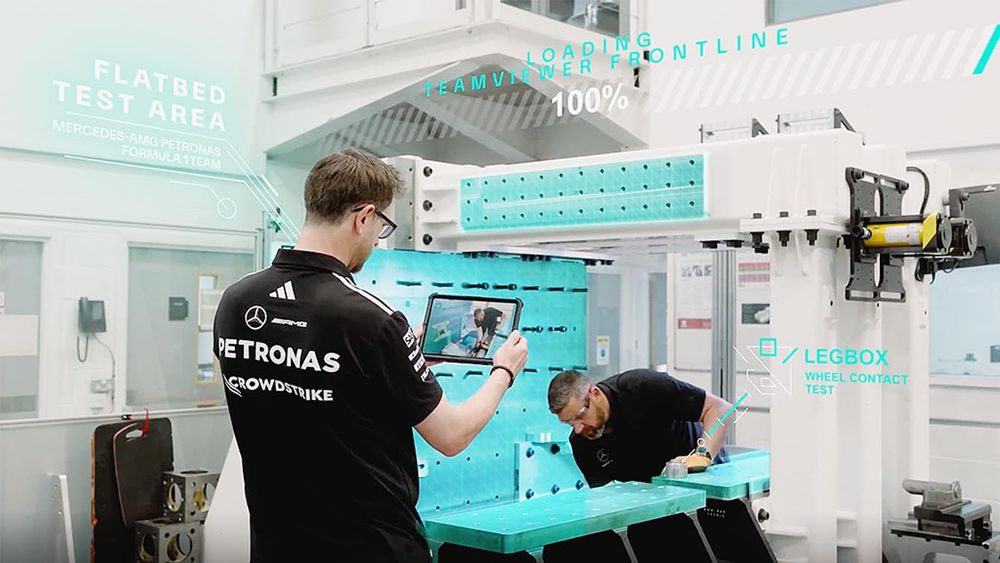 メルセデスF1チームによるAR活用のイメージ