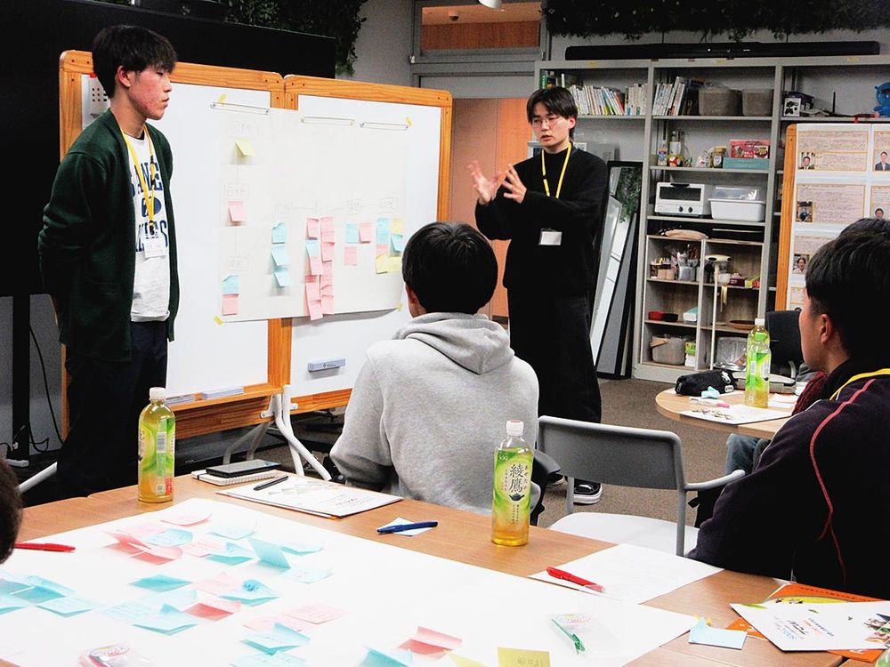 グループでの検討結果を発表する様子