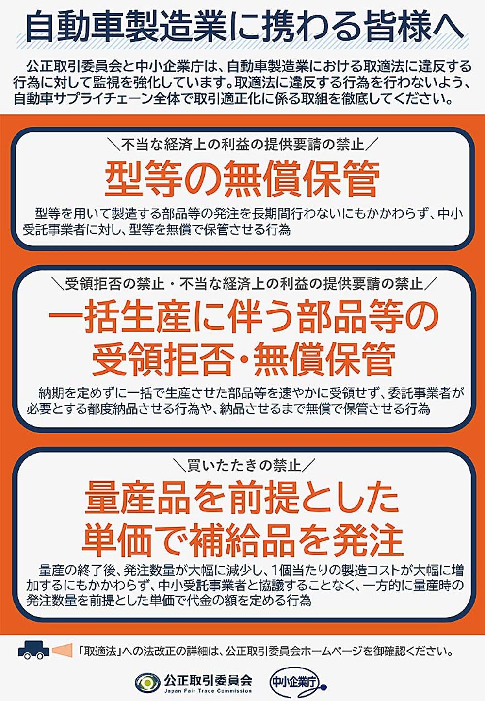 昨年末に自動車業界団体向けに公表した文書