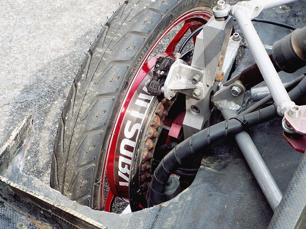 ソーラーカーのモーター部分