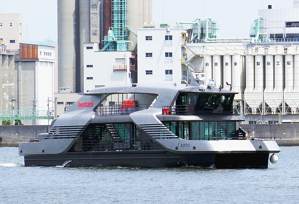 FCV向け技術の用途が広がっていく（岩谷産業の水素燃料電池船）