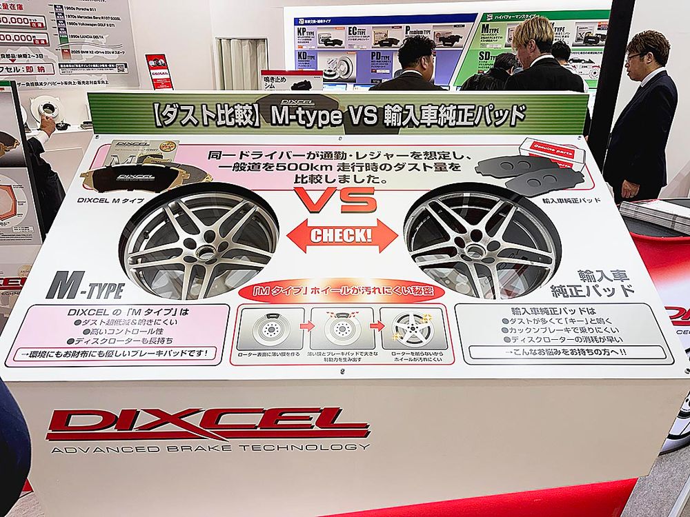 ディクセルは視覚的に「Ｍタイプ」の性能を訴求