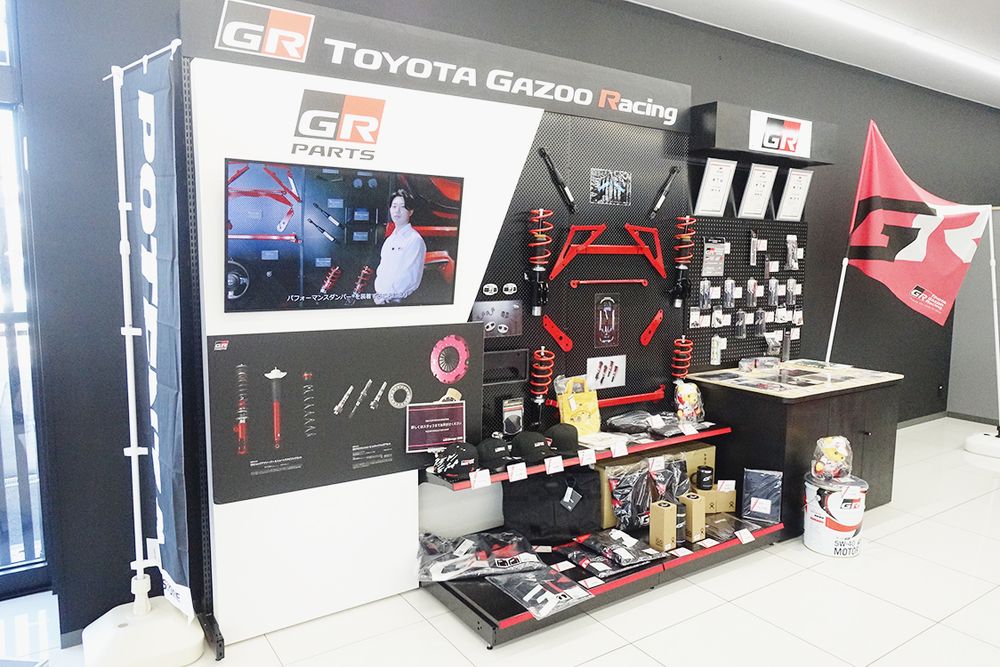 パーツなどの展示も充実した