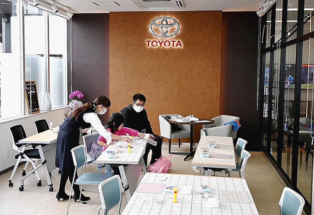 納車室ではワークショップを実施