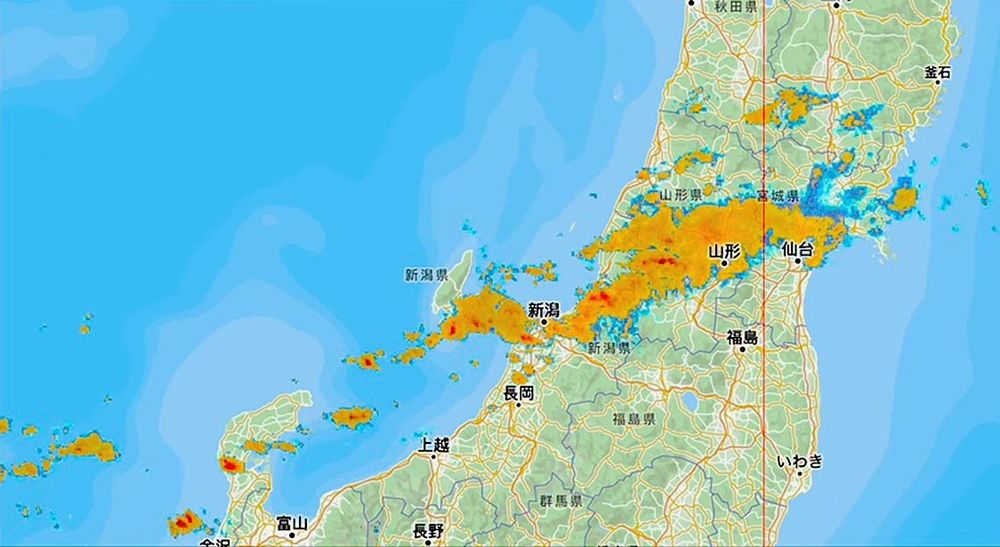 ゲリラ豪雨などを避けて道案内することも可能に（イメージ）