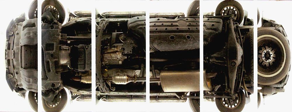 カメラの台数を増やし、車両下廻りなどがより鮮明に確認できるようにした（新機材を用いた画像）