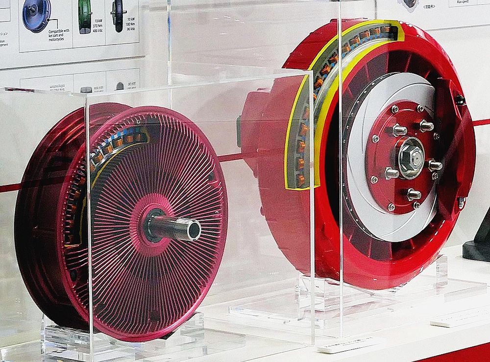 開発中のインホイールモーター