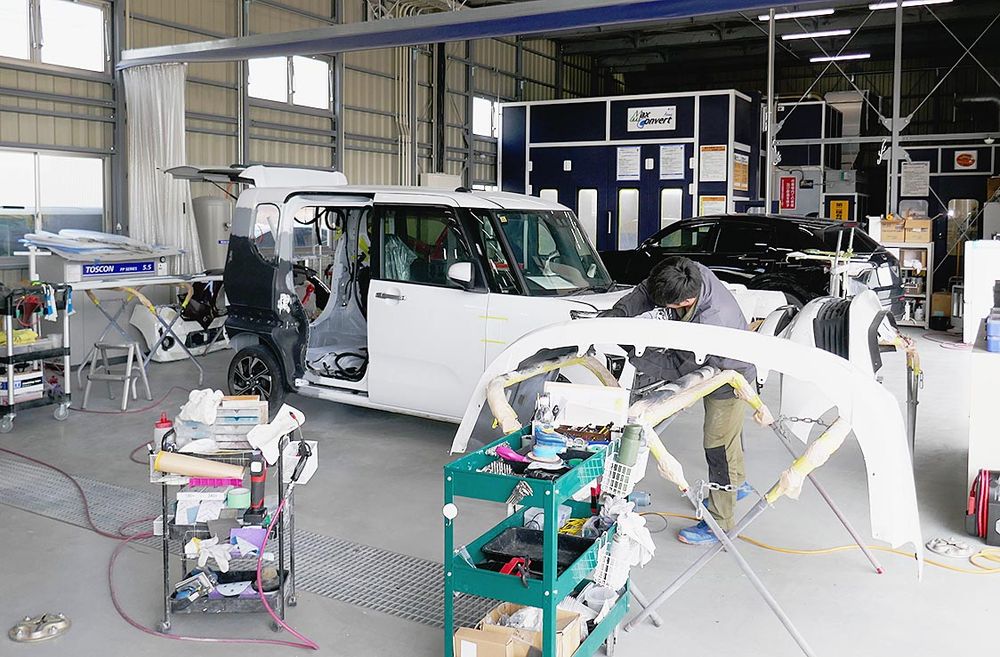 ＢＰ工場では水性塗料を使用する
