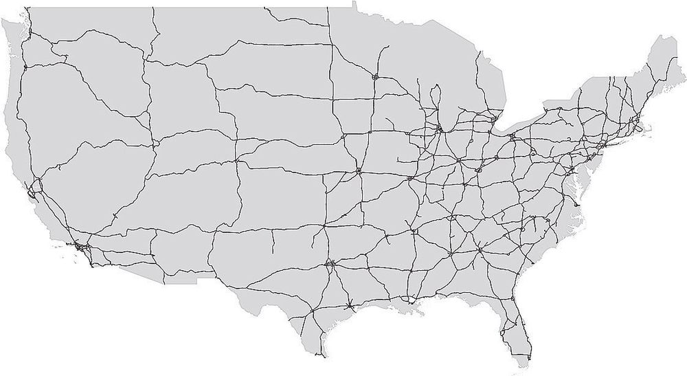 （写真３）米国のハイウェイネットワーク（イメージ）