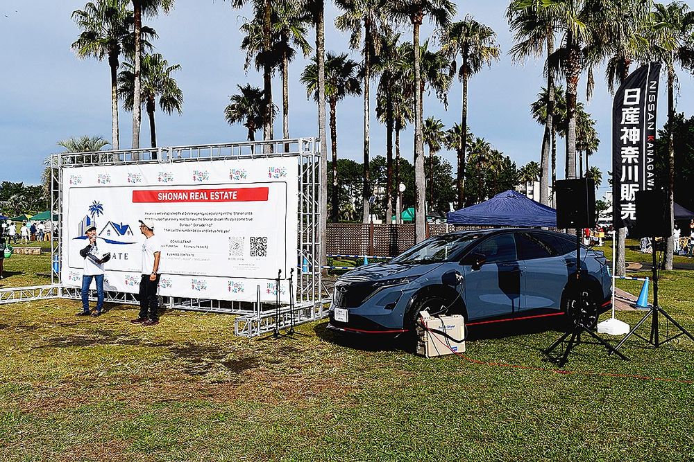 ＥＶによる会場内の給電を行った