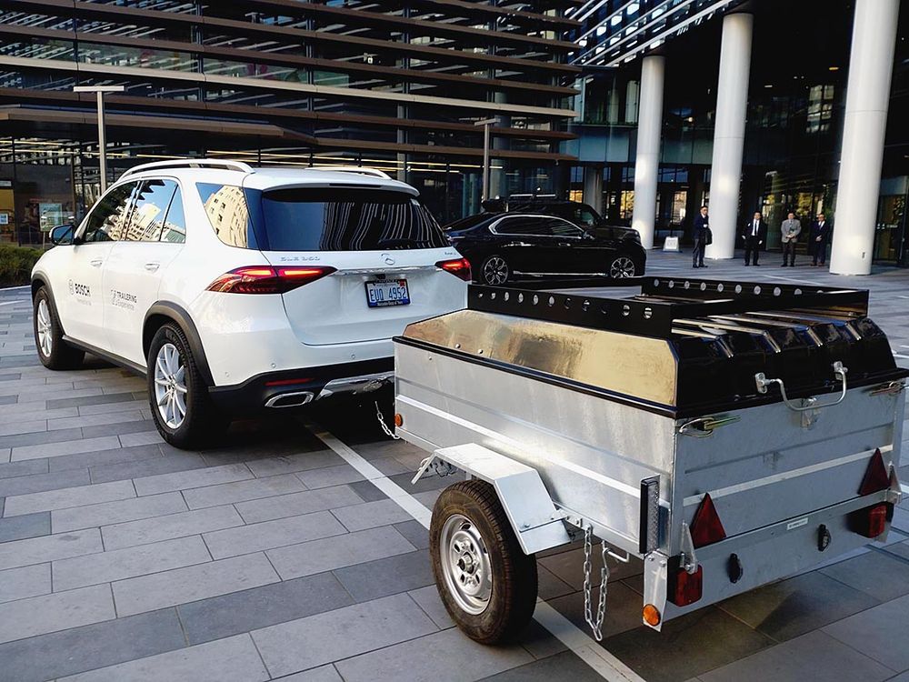 トレーラー向けのシステムも学生に体感してもらった（ボッシュ）