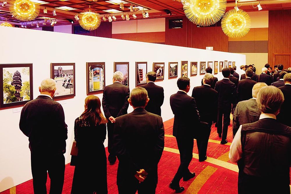 嶋田氏が撮影した写真が展示された
