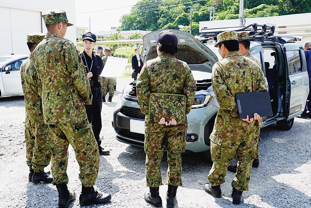 実車を使って水没時の対応を確認
